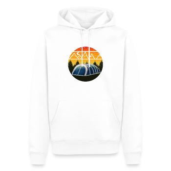 Familienzelt unter Sternenhimmel - Männer Premium Bio Hoodie - Weiß - Vorne - Nico (187cm)