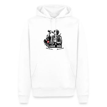Bundesheer Abrüsten - Männer Premium Bio Hoodie - Weiß - Vorne - Nico (187cm)