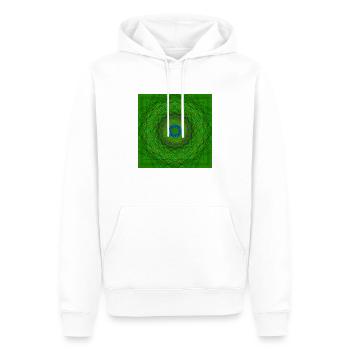 Grünes Mandala - Männer Premium Bio Hoodie - Weiß - Vorne - Nico (187cm)