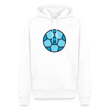 Fußball - Männer Premium Bio Hoodie - Weiß - Vorne - Nico (187cm)