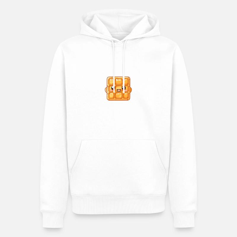 Gaufrier de dessin animé - Sweat à capuche Premium bio Homme - blanc