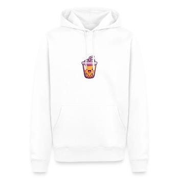 Thé à bulles joyeux - Sweat à capuche Premium bio Homme - blanc - Devant - Nico (187cm)