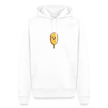 Corn Dog Niedlich Gesicht Cartoon - Männer Premium Bio Hoodie - Weiß - Vorne - Nico (187cm)