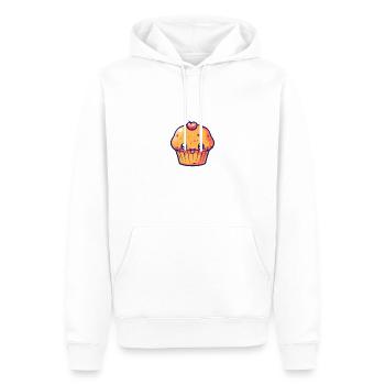 Macaron empilé coloré dans le style dessin animé - Sweat à capuche Premium bio Homme - blanc - Devant - Nico (187cm)