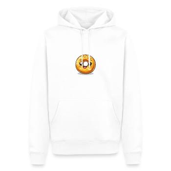 Beignet joyeux avec des pépites - Dessert coloré-fr - Sweat à capuche Premium bio Homme - blanc - Devant - Nico (187cm)