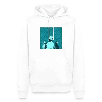 Puffin Gang - Men’s Premium Organic Hoodie - white - Front - Nico (187cm)