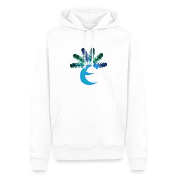6 ressorts E - Sweat à capuche Premium bio Homme - blanc - Devant - Nico (187cm)