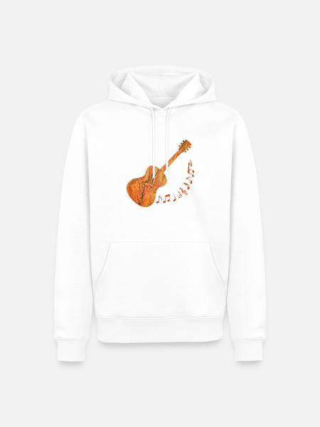 Guitar E 109 - Men’s Premium Organic Hoodie - white