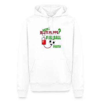 Fußball im Blut - Männer Premium Bio Hoodie - Weiß - Vorne - Nico (187cm)