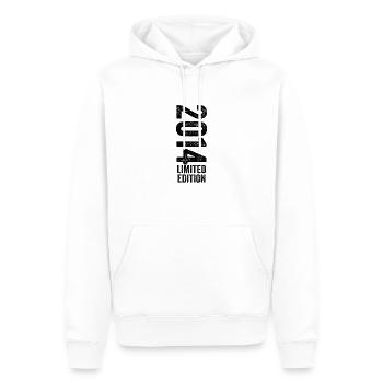 2014 Cadeau Anniversaire 2014 édition limitée 2014 - Sweat à capuche Premium bio Homme - blanc - Devant - Nico (187cm)