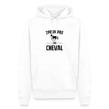 I can't I have Horse f - Men’s Premium Organic Hoodie - white - Front - Nico (187cm)