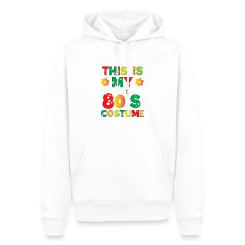 This is my 80s Costume - Retro Party - Men’s Premium Organic Hoodie - white - Front - Nico (187cm)