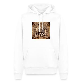 Maya Wolf - Männer Premium Bio Hoodie - Weiß - Vorne - Nico (187cm)