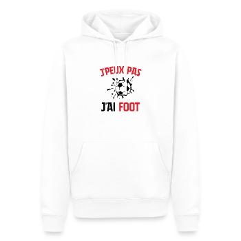 Ich kann nicht ich Fußball Kind Junge - Männer Premium Bio Hoodie - Weiß - Vorne - Nico (187cm)