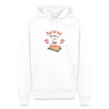 Reading books Autumn - Men’s Premium Organic Hoodie - white - Front - Nico (187cm)