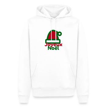 Joyeux Noël - Design - Sweat à capuche Premium bio Homme - blanc - Devant - Nico (187cm)