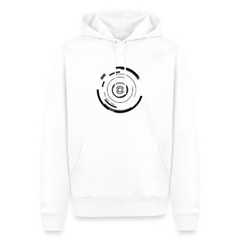 Spiral - Men’s Premium Organic Hoodie - white - Front - Nico (187cm)