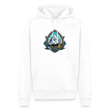 Montagne Montagne - Sweat à capuche Premium bio Homme - blanc - Devant - Nico (187cm)