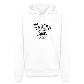 gruseliger Halloween Kürbis - Männer Premium Bio Hoodie - Weiß - Vorne - Nico (187cm)