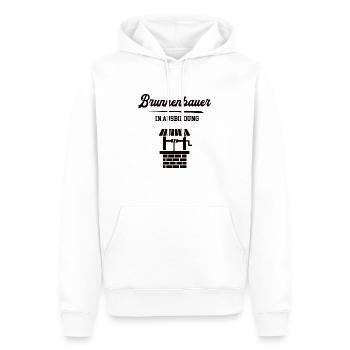 Brunnenbauer in Ausbildung Brunnenbauerausbildung - Männer Premium Bio Hoodie - Weiß - Vorne - Nico (187cm)