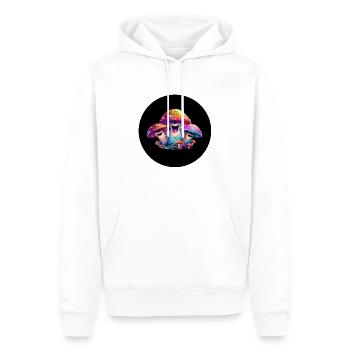 Pilze mit Gesicht die feiern - Männer Premium Bio Hoodie - Weiß - Vorne - Nico (187cm)