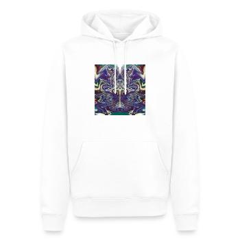 Abstrakte mit ein Stier Muster - Männer Premium Bio Hoodie - Weiß - Vorne - Nico (187cm)