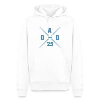 dad 25 papa - Männer Premium Bio Hoodie - Weiß - Vorne - Nico (187cm)