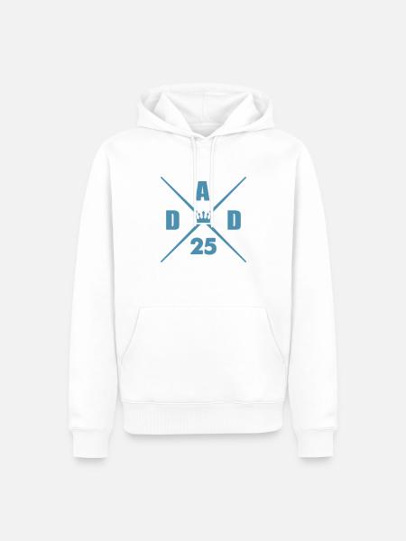 dad 25 daddy - Men’s Premium Organic Hoodie - white