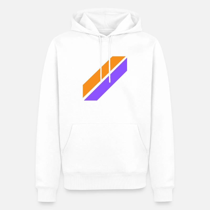 Makatussin Codéine Stripe Design - Sweat à capuche Premium bio Homme - blanc