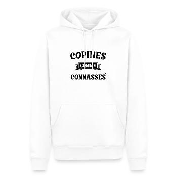 copines comme connasses - Sweat à capuche Premium bio Homme - blanc - Devant - Nico (187cm)