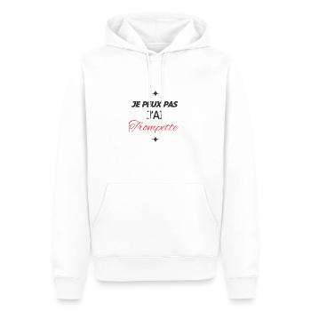 Ich kann nicht, ich habe einen Trompeter, Trompeter - Männer Premium Bio Hoodie - Weiß - Vorne - Nico (187cm)