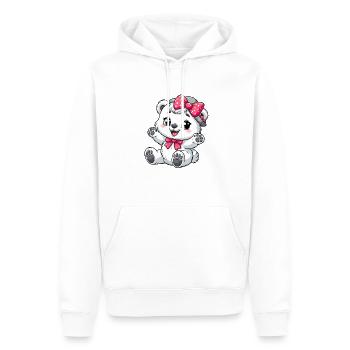 Bébé ours polaire fille - Sweat à capuche Premium bio Homme - blanc - Devant - Nico (187cm)