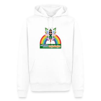 Rainbow Fairy - Men’s Premium Organic Hoodie - white - Front - Nico (187cm)