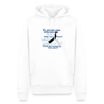 Per Anhalter durch die Galaxis: Der Wal - Männer Premium Bio Hoodie - Weiß - Vorne - Nico (187cm)