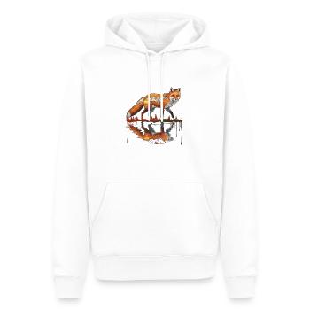 Fox Forest Animal Pattern Animal Art Fox Pattern - Men’s Premium Organic Hoodie - white - Front - Nico (187cm)