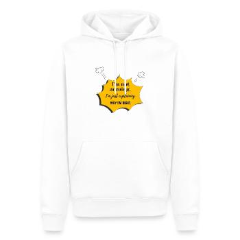 Funny I’m Not Arguing Sarcastic Quote Design - Men’s Premium Organic Hoodie - white - Front - Nico (187cm)