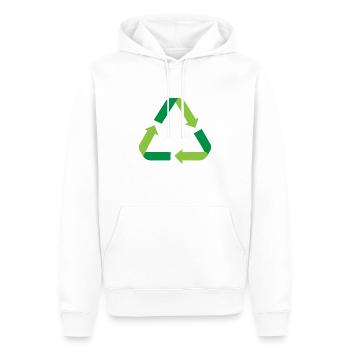 Recycling - Männer Premium Bio Hoodie - Weiß - Vorne - Nico (187cm)