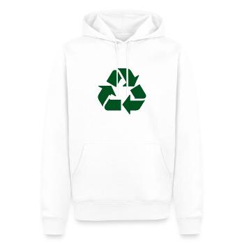 Recycling - Männer Premium Bio Hoodie - Weiß - Vorne - Nico (187cm)
