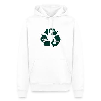 Recycling - Männer Premium Bio Hoodie - Weiß - Vorne - Nico (187cm)