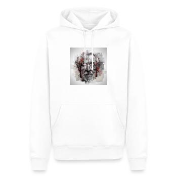 Old Man - Männer Premium Bio Hoodie - Weiß - Vorne - Nico (187cm)
