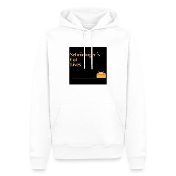 Schrödinger´s Cat - Männer Premium Bio Hoodie - Weiß - Vorne - Nico (187cm)