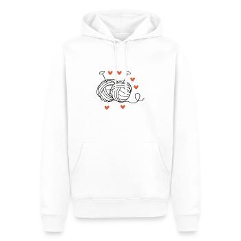 Stricken Stricken Häkeln Stricker - Männer Premium Bio Hoodie - Weiß - Vorne - Nico (187cm)
