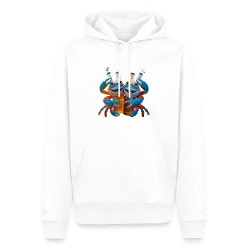 Geek - Männer Premium Bio Hoodie - Weiß - Vorne - Nico (187cm)