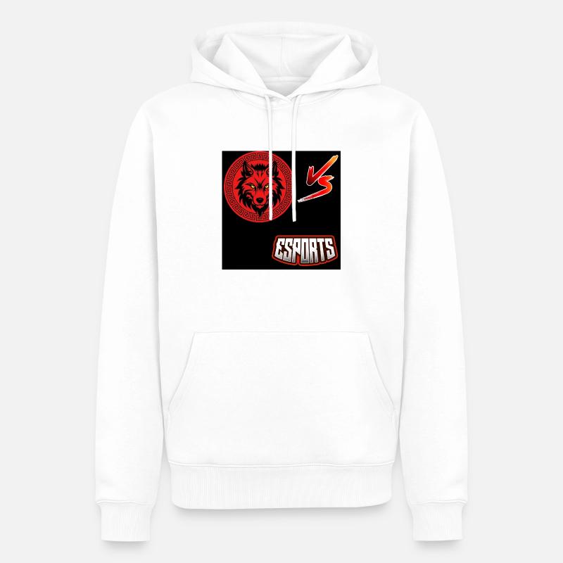Wolf Gaming - Männer Premium Bio Hoodie - Weiß