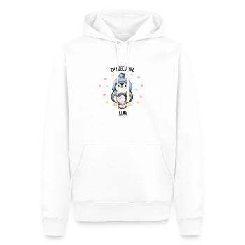 Ich liebe meine Mama Pinguin - Männer Premium Bio Hoodie - Weiß - Vorne - Nico (187cm)