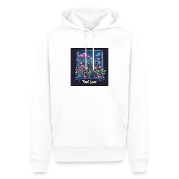 Plant lover NYC - Men’s Premium Organic Hoodie - white - Front - Nico (187cm)