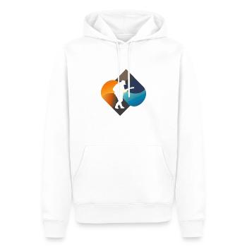 Bassiste, Guitariste - Sweat à capuche Premium bio Homme - blanc - Devant - Nico (187cm)