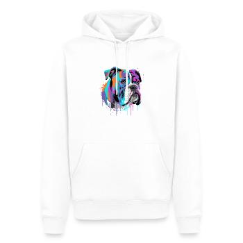 Splash Art Boxer Propriétaire D'un Chien Cadeau - Sweat à capuche Premium bio Homme - blanc - Devant - Nico (187cm)