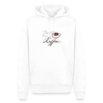 Zuerst Kaffee - Männer Premium Bio Hoodie - Weiß - Vorne - Nico (187cm)