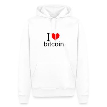 i love bitcoin - Männer Premium Bio Hoodie - Weiß - Vorne - Nico (187cm)